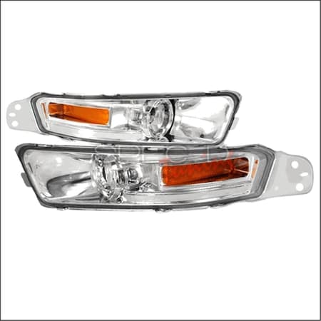 Overtime Bumper Lights for 05 to 09 Ford Mustang- Chrome - 10 x 19 x 25 in. OV3185830